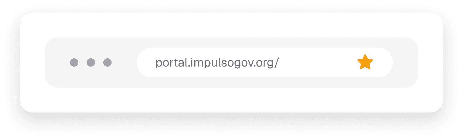 Barra de endereço do navegador com portal.impulsogov.org salvo como favorito